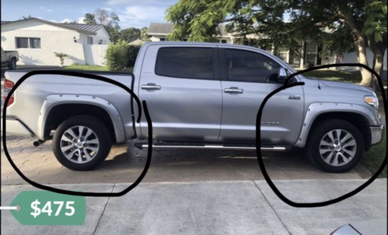 2016 Toyota Tundra Riveted Wheel Well Fender Flares 2 Front, 2 Rear Easy to install!! Need to sell ASAP!!! Original Toyota Parts “Truck not for sale
