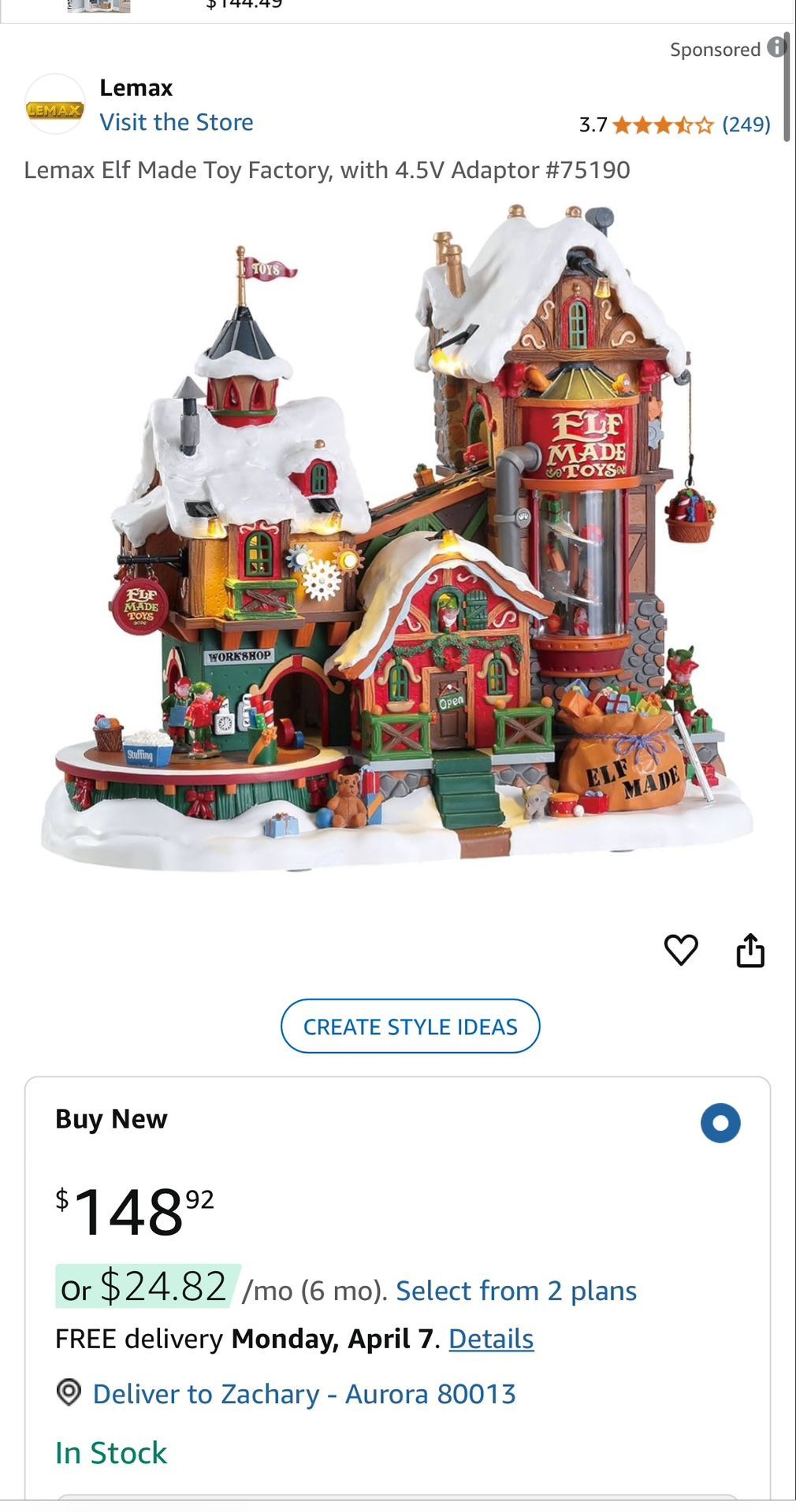 Lemax Elf Made Toys
