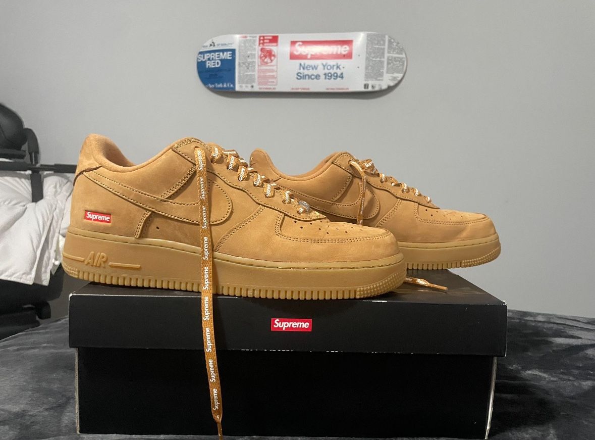 Supreme Nike Air Force 1 Low Wheat