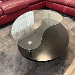 Wood And Glass Coffee Table