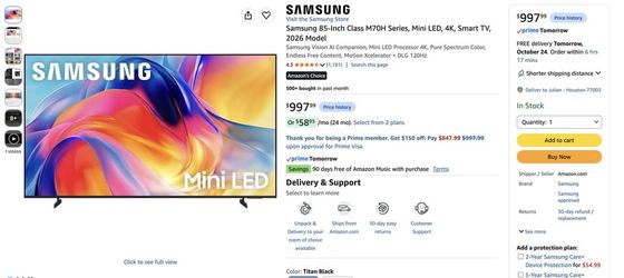 85” Smart TV -