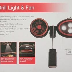 BBQ GRILL LIGHT AND FAN 