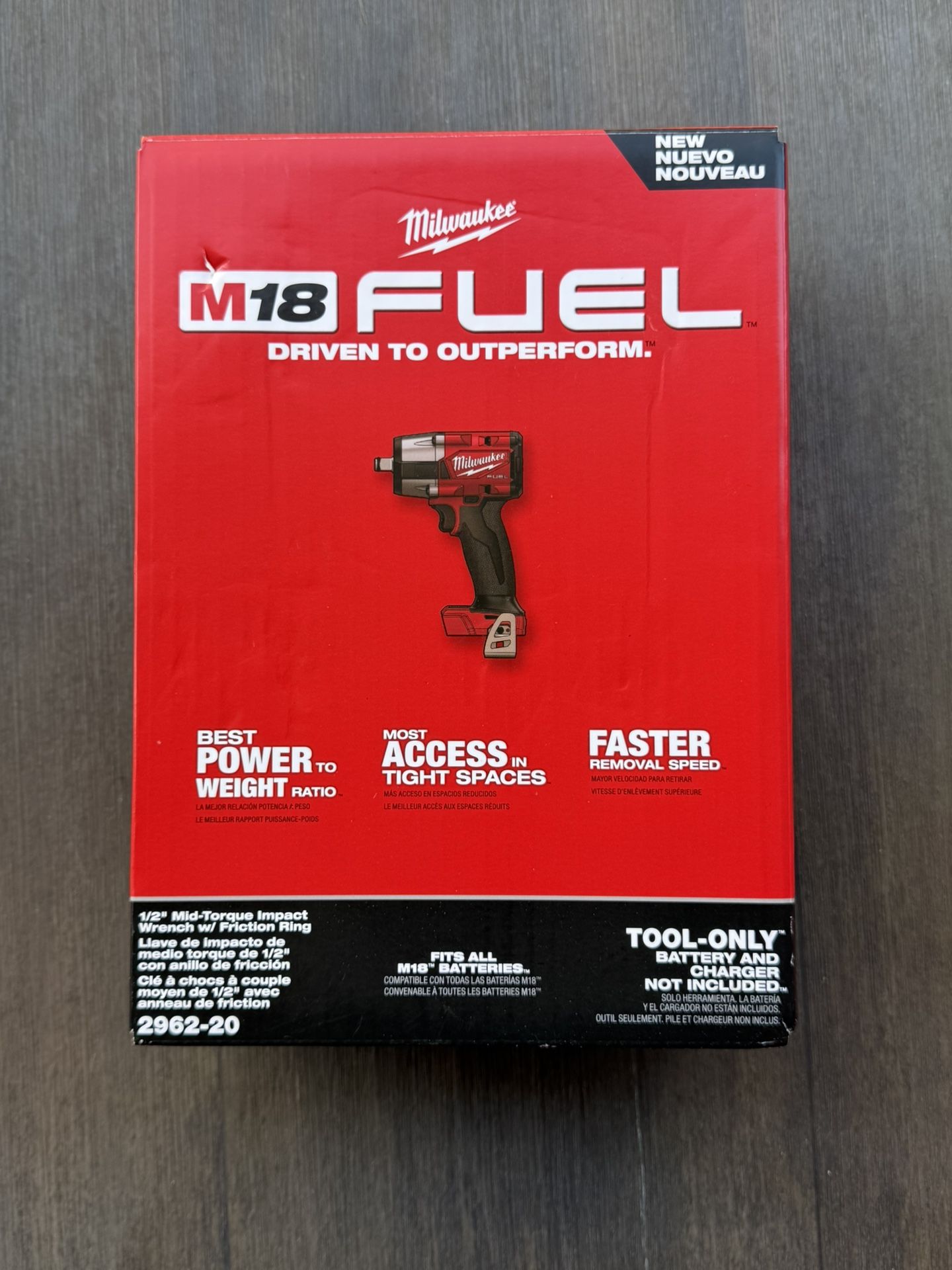Milwaukee M18 FUEL Gen-2 18V Lithium-Ion Brushless Cordless Mid Torque 1/2 in. Impact Wrench w/Friction Ring (Tool-Only