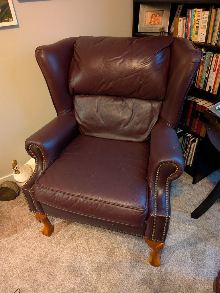 Leather Wingback Chairs (2)