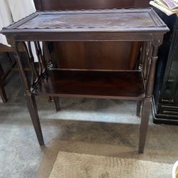 Antique Solid Wood End Table 