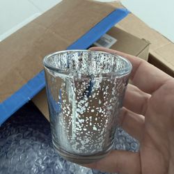 Silver Votives With Light