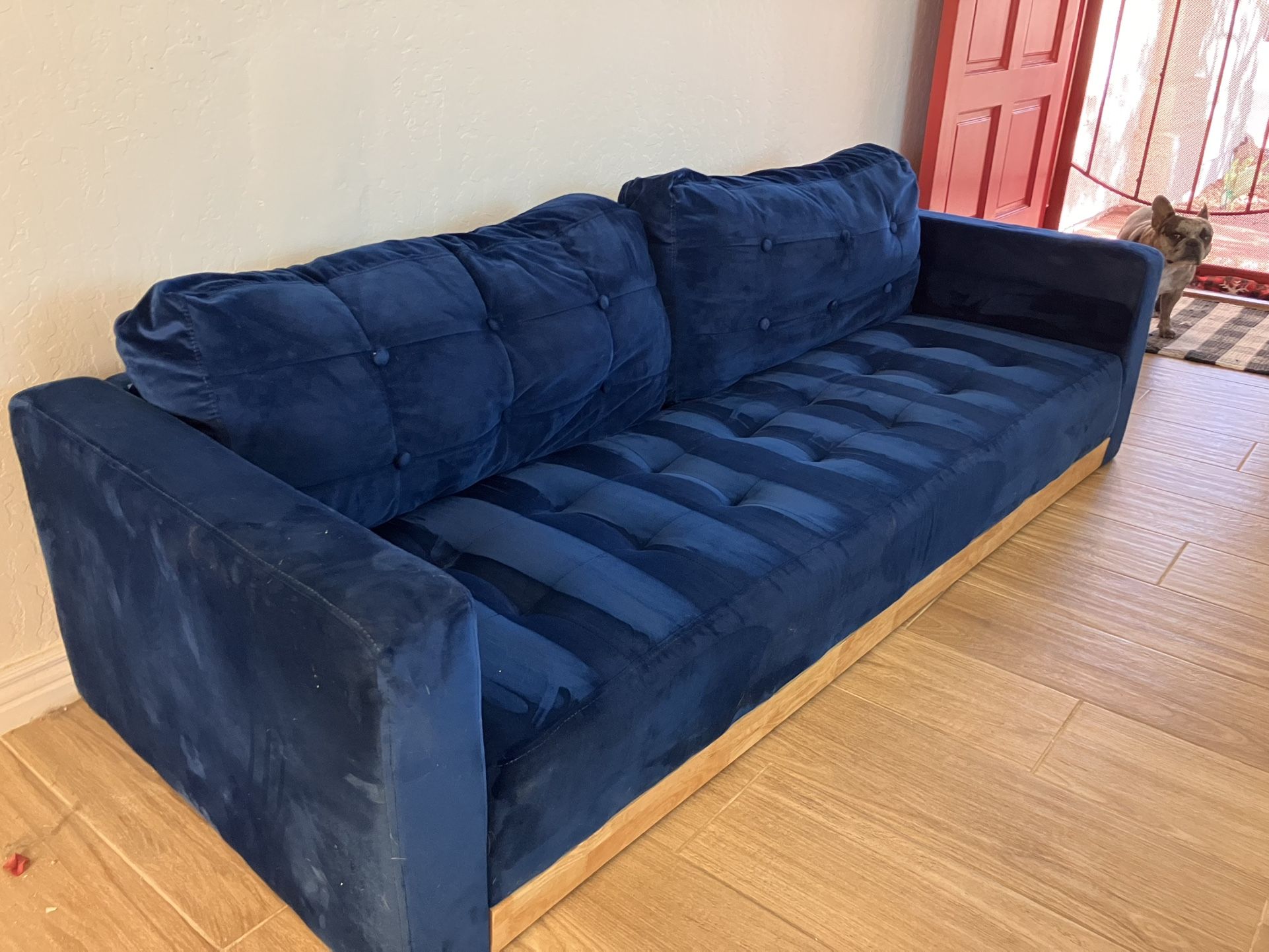 Blue Velvet Couch