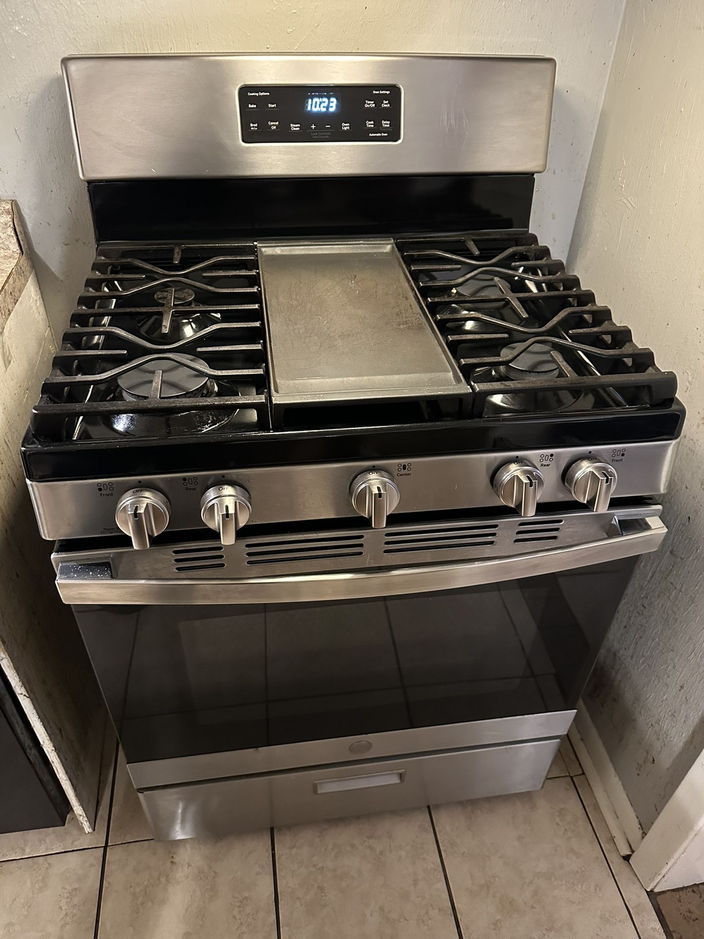 Gas Stove Stainless Steel And Black