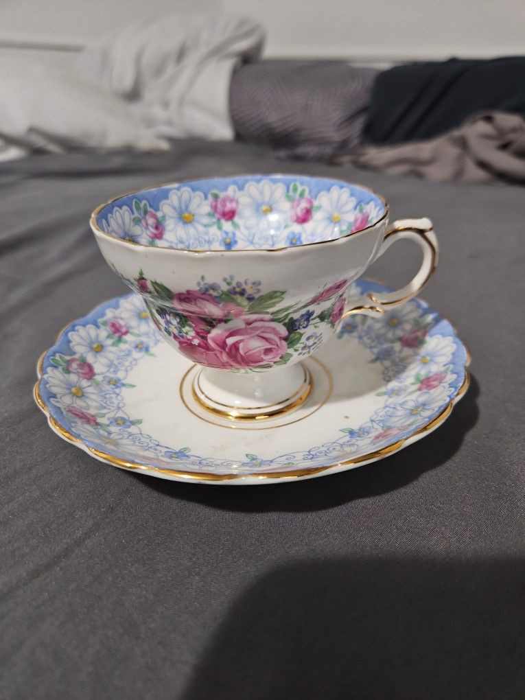 Vintage Rosina Bone China Cup and Saucer