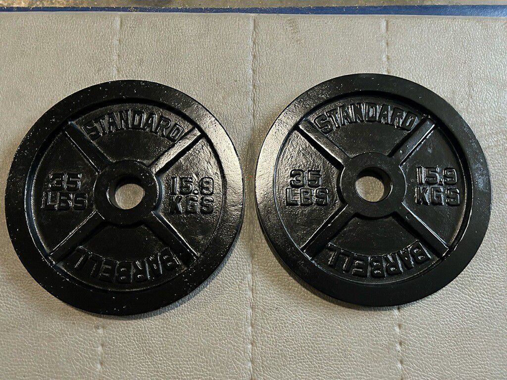 Set Of 35lb Olympic Weight Plates 