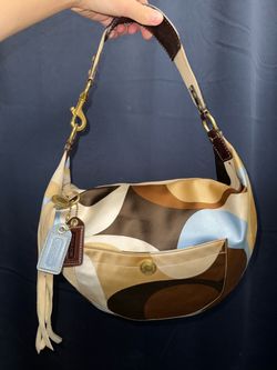 Coach Scarf Print Shoulder Bag