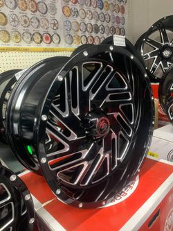 18 20 22 off-road rims and tires. $0 take home LAYAWAY. Ulohos 2940 N Keystone Mon-Sat 10-6pm