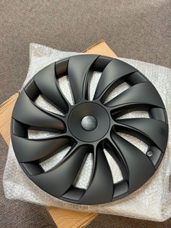Matte Black 19” Hubcaps for Tesla Model Y 26 Juniper