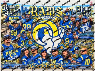 LA Rams Fan Art Banner Poster