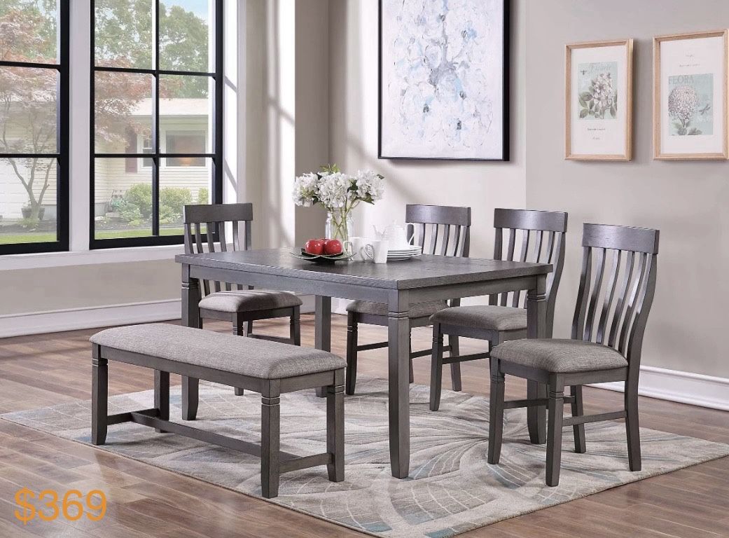 Dining Table Set With Bench 