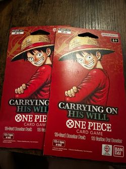 2 One Piece Carrying On His Will Booster Pack Sleeves