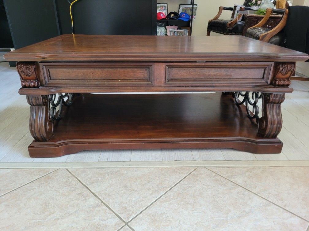 Brown Wood Coffee Table