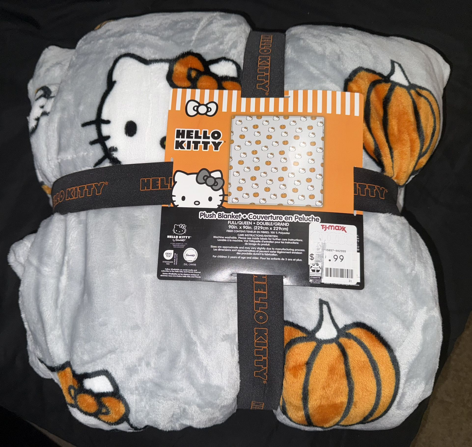 halloween hello kitty blanket 