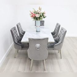 Luxury 7 Pc Dining Table Set
