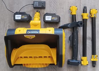 OUSEMAN Cordless Snow Shovel 24V 13-Inch 3Ah Cordless Snow Blower (2 Batteries)