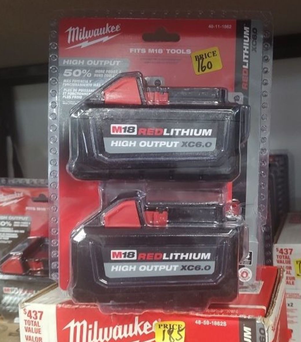 Milwaukee M18 High Output 6.0 Battery Twin Pack