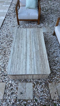 Faux Travertine Coffee Table