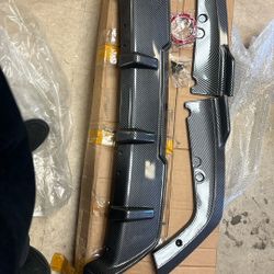 For BMW X6 G06 2019-2023 Car Rear Bumper Diffuser Lip Kit Carbon Fiber Look 