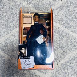 Barbie Inspiring Women Doll, Ida B. Wells Collectible with Blue Dress and Newspaper Accessory