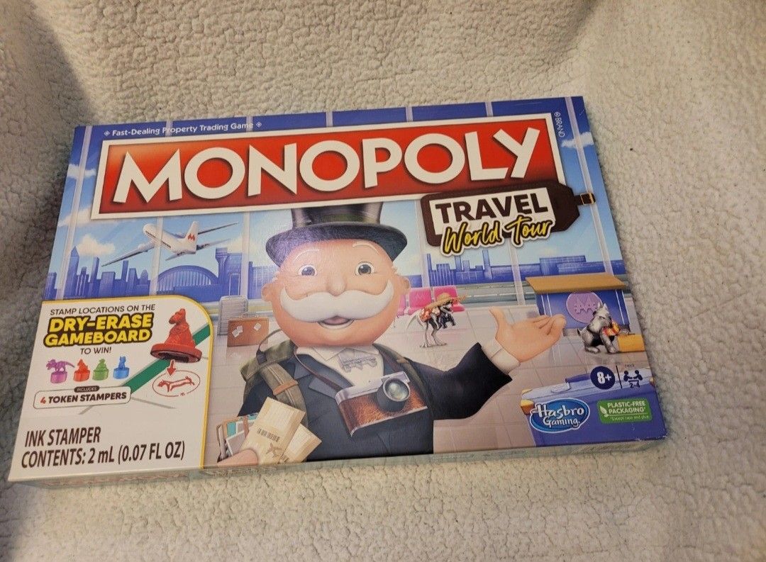 Monopoly Travel World Tour Board Game Hasbro *sealed