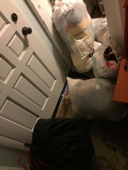 7 bags of stuffed animals