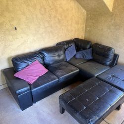 Sectional Couch Black