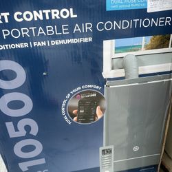 🥶 NEW GE 10,500 BTU Smart Portable Air Conditioner with Dehumidifier and Remote, Grey WIFI