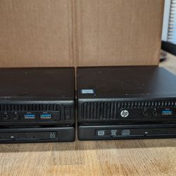 2 HP Mini PCs With DVD Drive