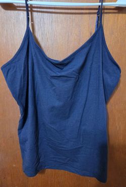 Camisole tank top spaghetti straps for women navy blue size XL