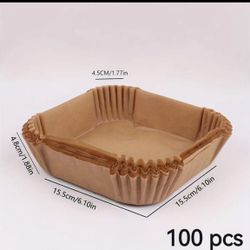 100pcs Of Air Fryer Liner, Non-Stick Baking Paper, Suitable For Baking, Grilling And Microwave - Easy To Clean, Single Sheet For Healthier Cooking - F