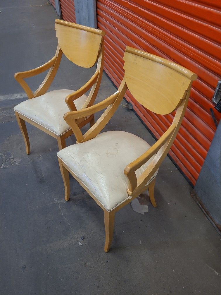 Vintage Leather Chairs $50.00 OR BEST OFFER. For Both!