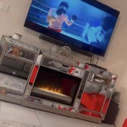 TV Stand Fireplace Like New 
