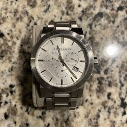 Men’s Burberry Silver Link Watch