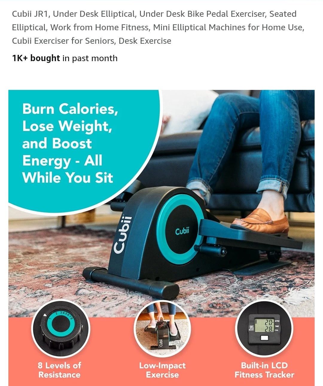 Cubii Mini Elliptical Machine Fitness
