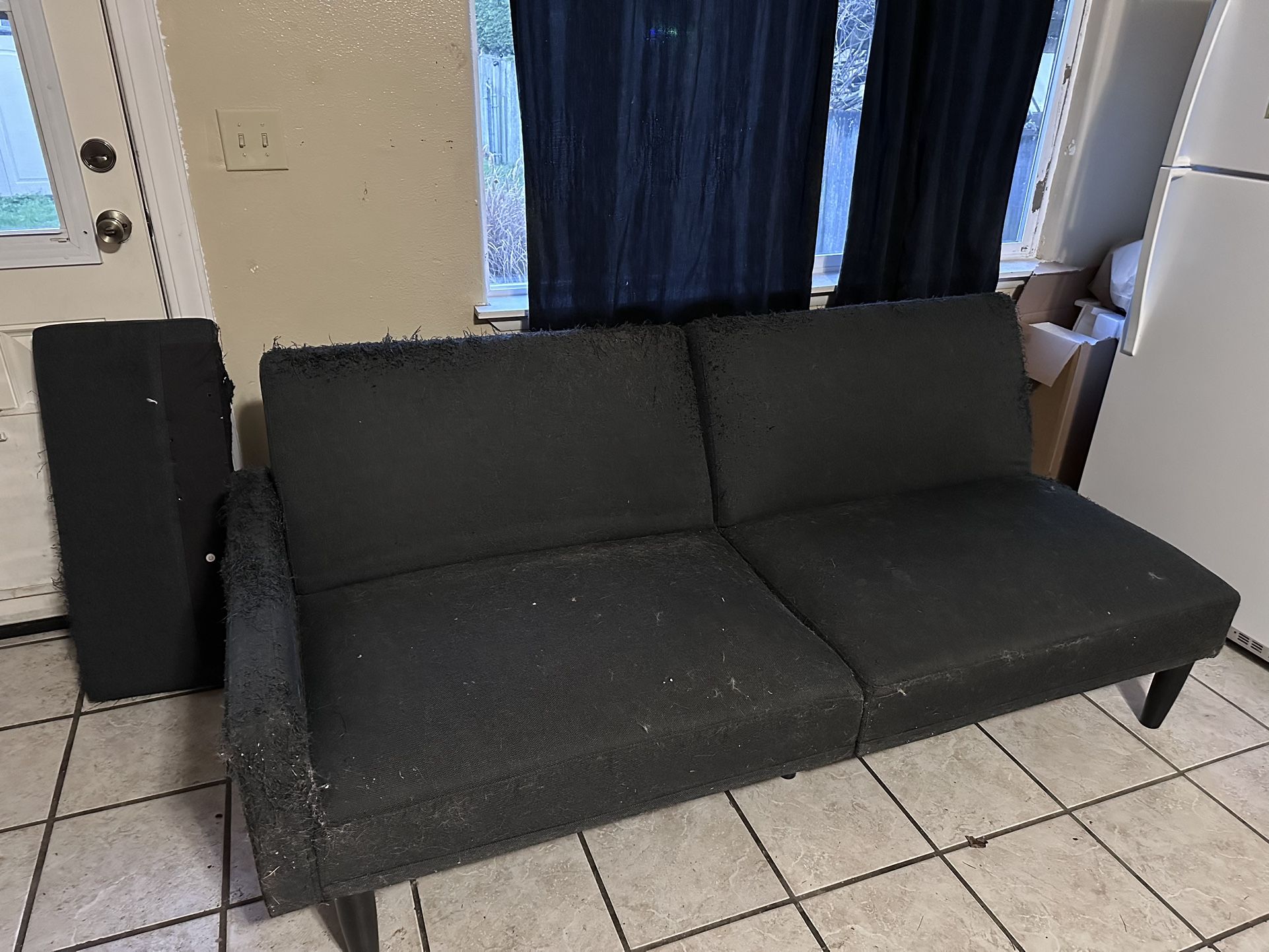 Dark Blue Foldable Futon