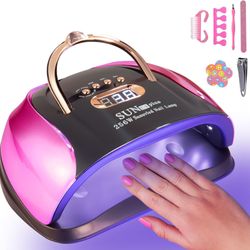 UV LED Nail Light, 256W High Power Gel Light, 4 Timer Settings and Professional Manicure Lamp with Automatic Sensor