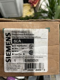 Three Phase Breakers ($60 Each)