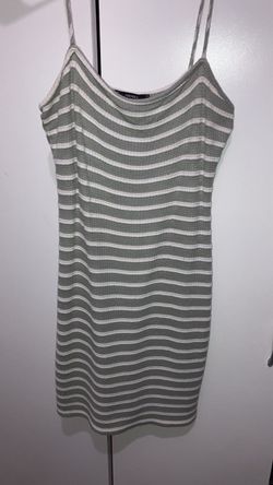 Green &white dress