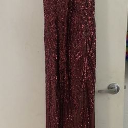 Red Sequin Formal Gown