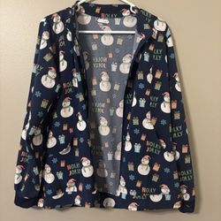 Holiday scrub Christmas Thin Jacket