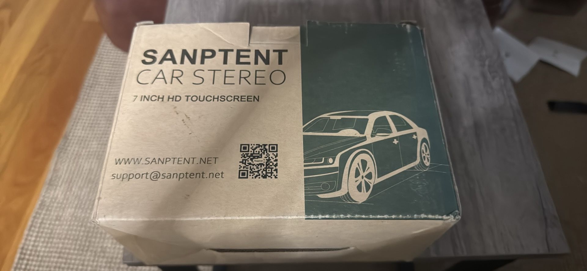 SANPTENT 7660 2-Din Car Stereo Radio, Apple Carplay/Android Auto 7 inch back camera 