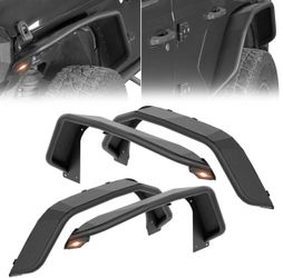 Fender Flares Compatible With 2018-2024 Jeep Wrangler JL JLU Unlimited 2/4 Doors NEW!! SKU:  XBCF-0013