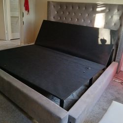 King Size Bed Frame With Metal Base 