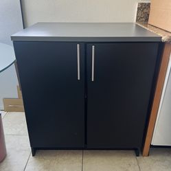 Prepac Elite Storage Cabinet and Shelves Black & Gray