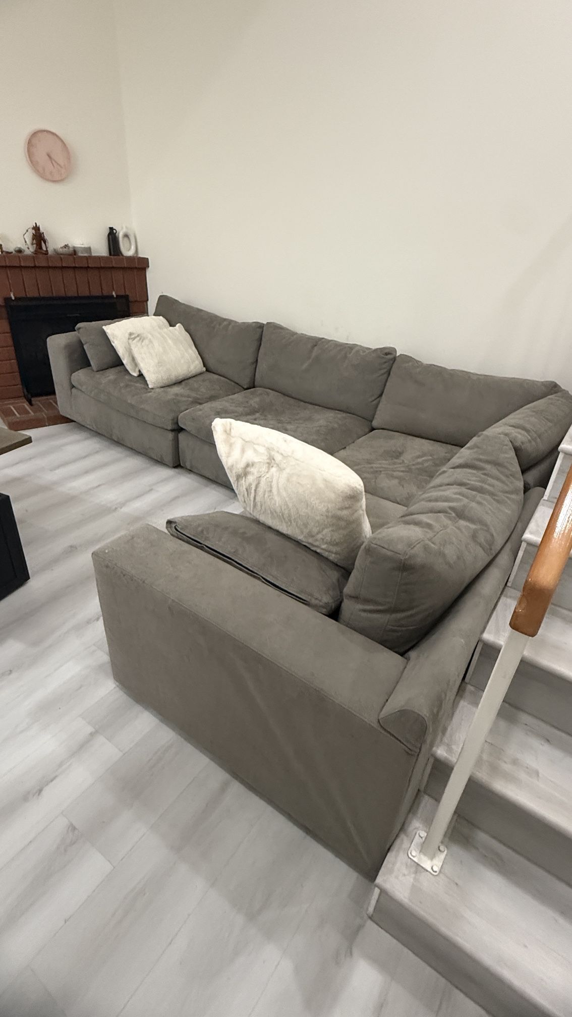 Suede Leather Couches For Sale $500